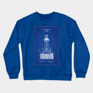 Stannard Rock Lighthouse - Michigan - AD Crewneck Sweatshirt